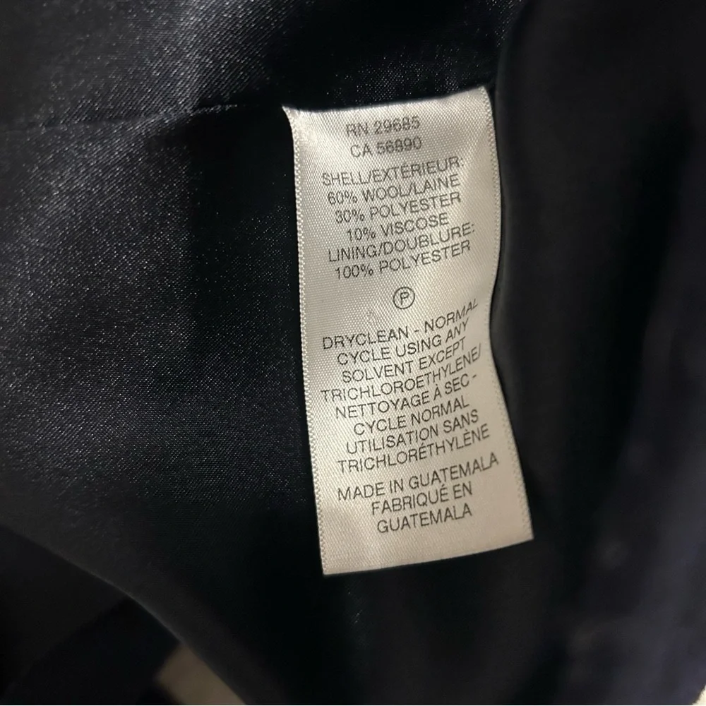 Pendleton Double-Breasted Wool-Blend Navy Blue Peacoat, Size L - Picture 5 of 5